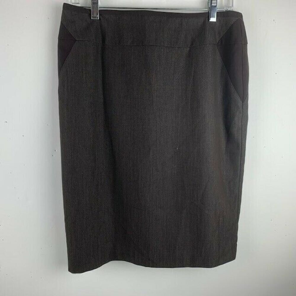 Worthington Size 10 Womans Skirt Brown Knee Length Back Zip